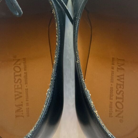 JM Weston Men’s Black Leather Derbys Size 7 UK or about Size 8 US.Made in France - Picture 11 of 14